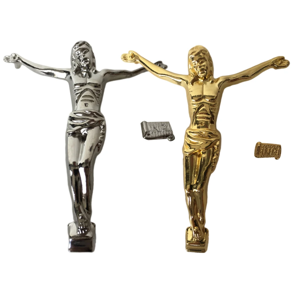 Zinc Alloy Christ Jesus Figure Statue, Collection Art Wall Cross Accessories, Gift Living Room Office Decor