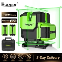 huepar multi line laser level self leveling vertical horizontal lines plumb dot green cross line laser tools with hard case