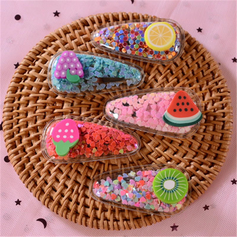 Фруктовые заколки для девочек Новая прозрачная шпилька детей модные милые