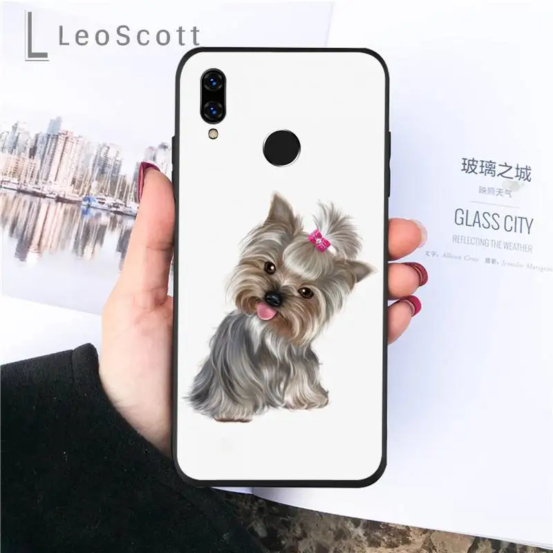 

Yorkshire Terrier dog cute Phone Case For Huawei P9 P10 P20 P30 Pro Lite smart Mate 10 Lite 20 Y5 Y6 Y7 2018 2019