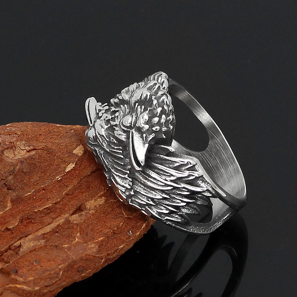 Viking Men odin raven Huginn and Muninn кольцо из нержавеющей стали нордические украшения с
