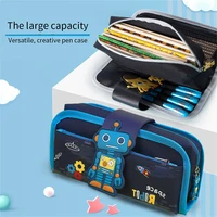 detachable cute pencil case large capacity pen case cartoons pen bag cute boys and girls with canvas pencil case student gifts