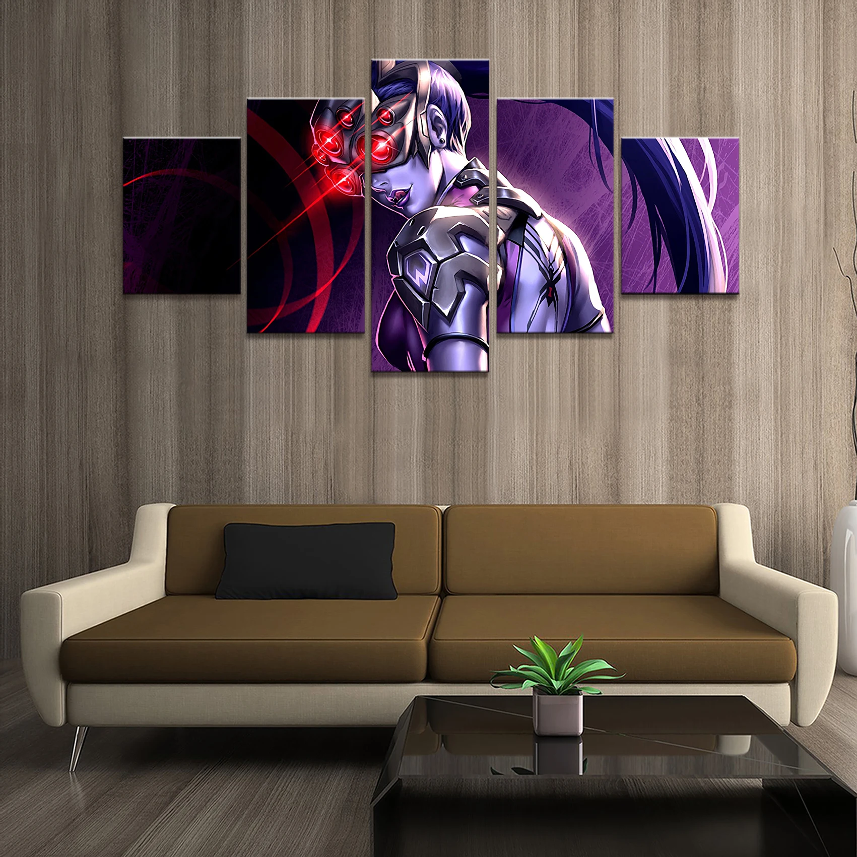 Домашний декор постер картины печать холст 5 шт. модульная Widowmaker Overwatch игра