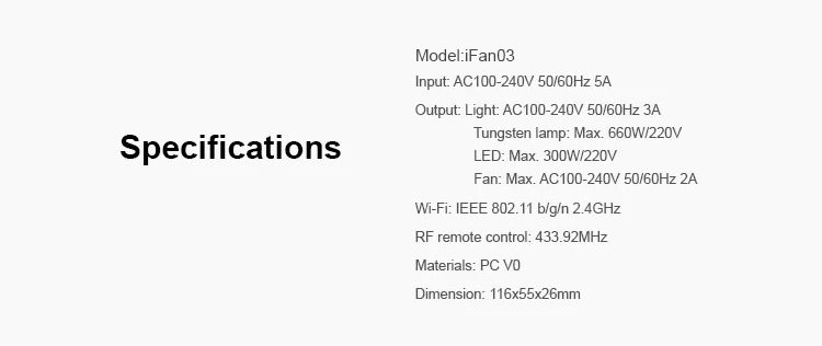 SONOFF iFan03 WiFi потолочный светильник с вентилятором поддержка 433 МГц RF RM433 умный дом дистанционное управление работа с Alexa Google Home