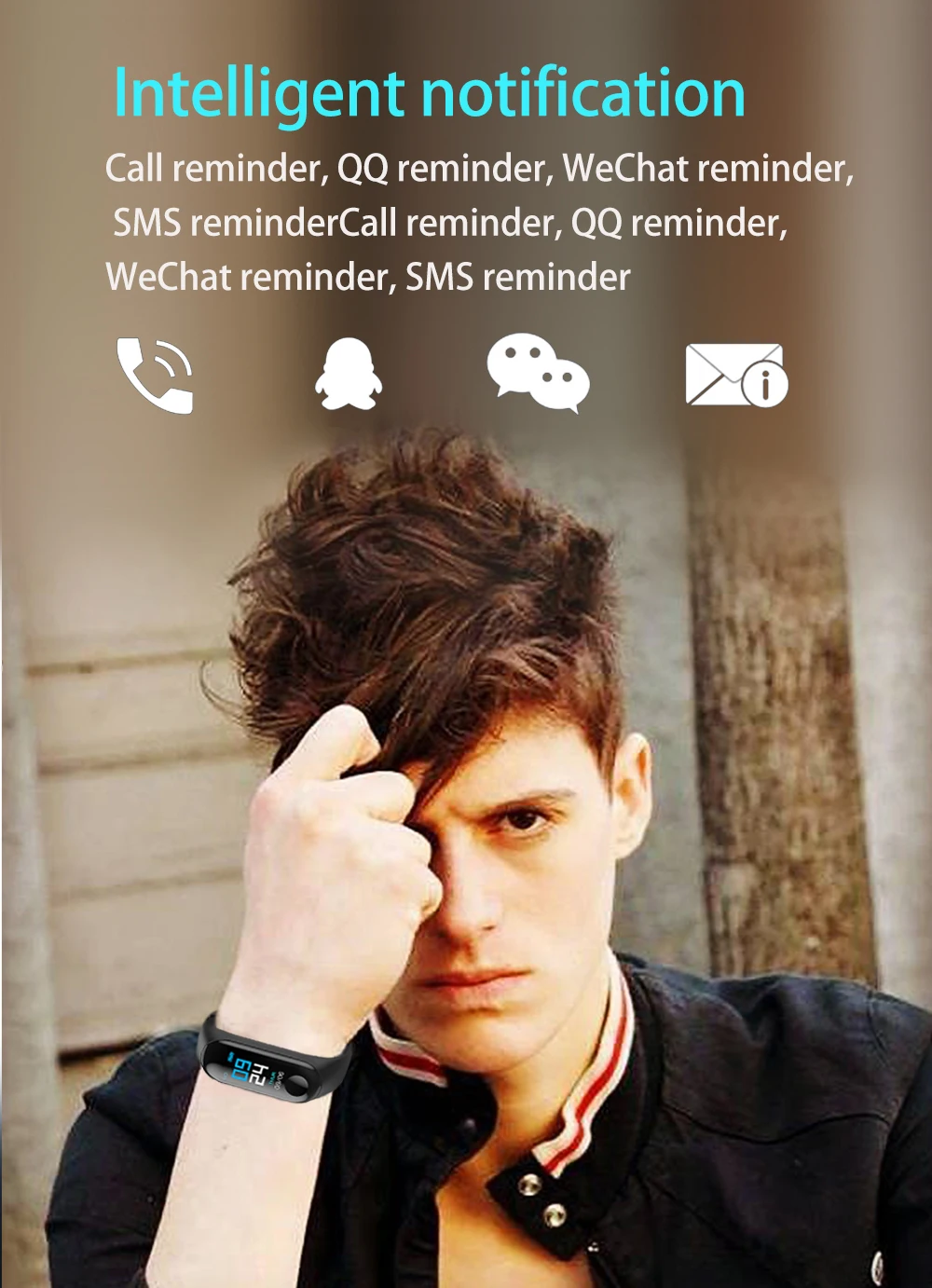 Умный Фитнес-браслет M4 трекер Водонепроницаемый Шагомер артериальное давление