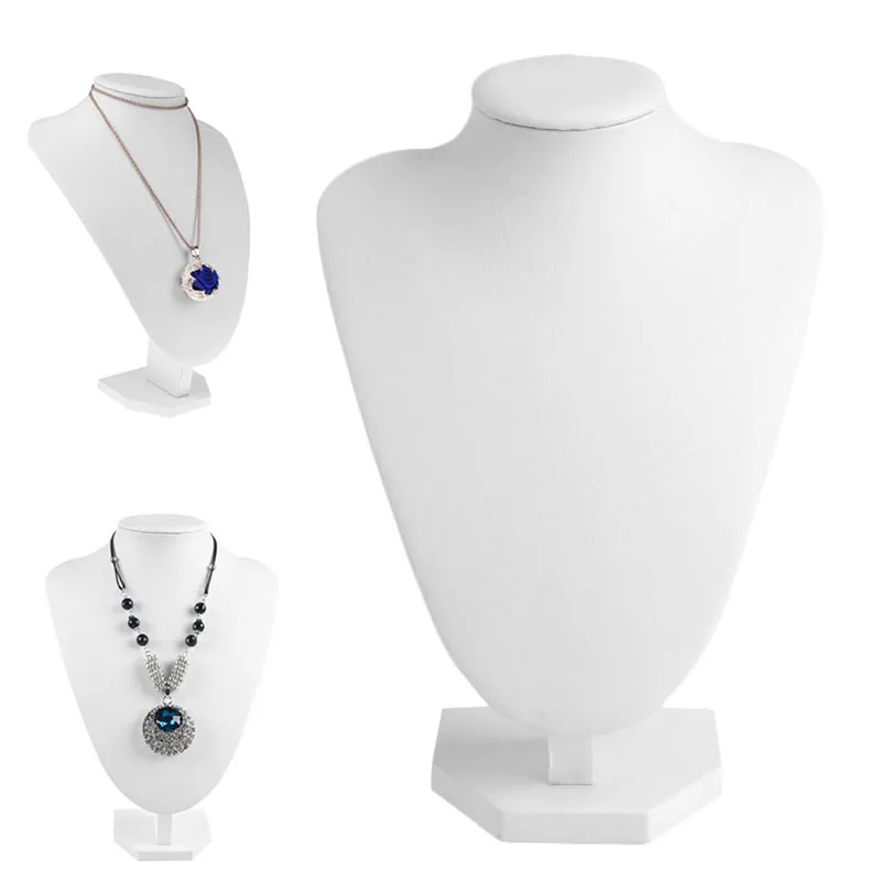 

Faux Leather Mannequin Jewelry Necklace Display Holder Neck Bust Stand Showcase Perfect For Both Display&Ornament Specification
