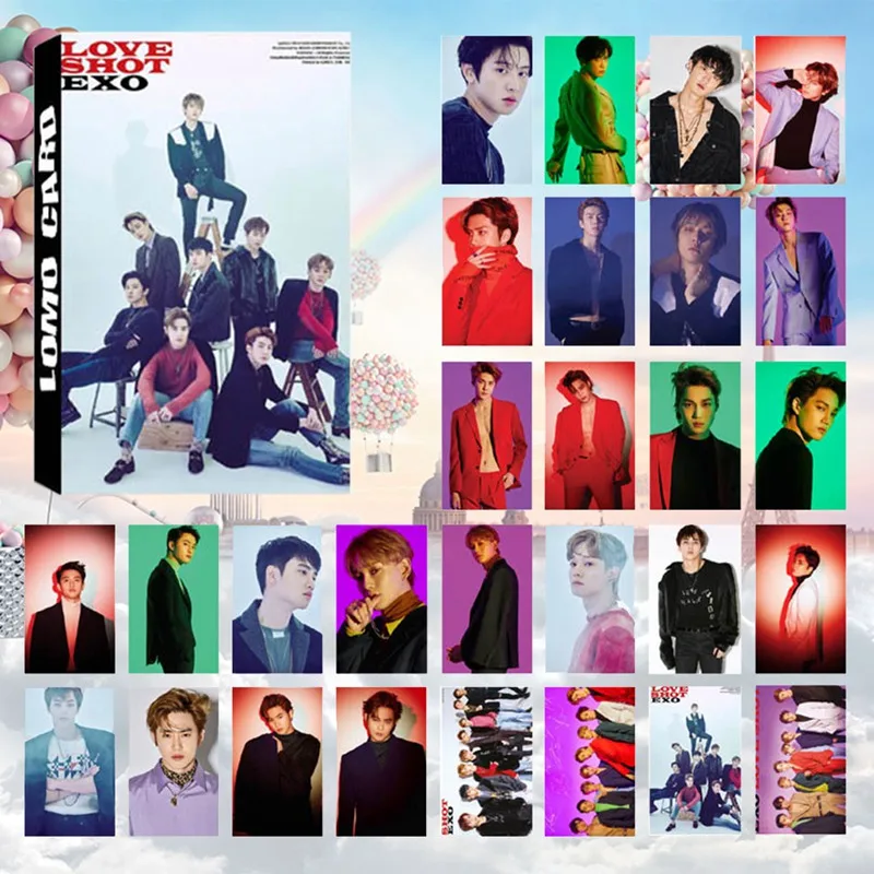 30 шт./компл. альбом KPOP EXO самодельная бумага Lomo карты фото плакат в виде карты HD фотостудии игрушек, для подарка, для фанатов