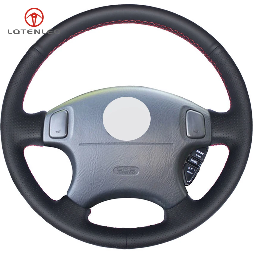 Черный чехол для руля LQTENLEO из искусственной кожи Honda CRV CR V Accord 6 Odyssey Civic 1996 2002 Acura CL