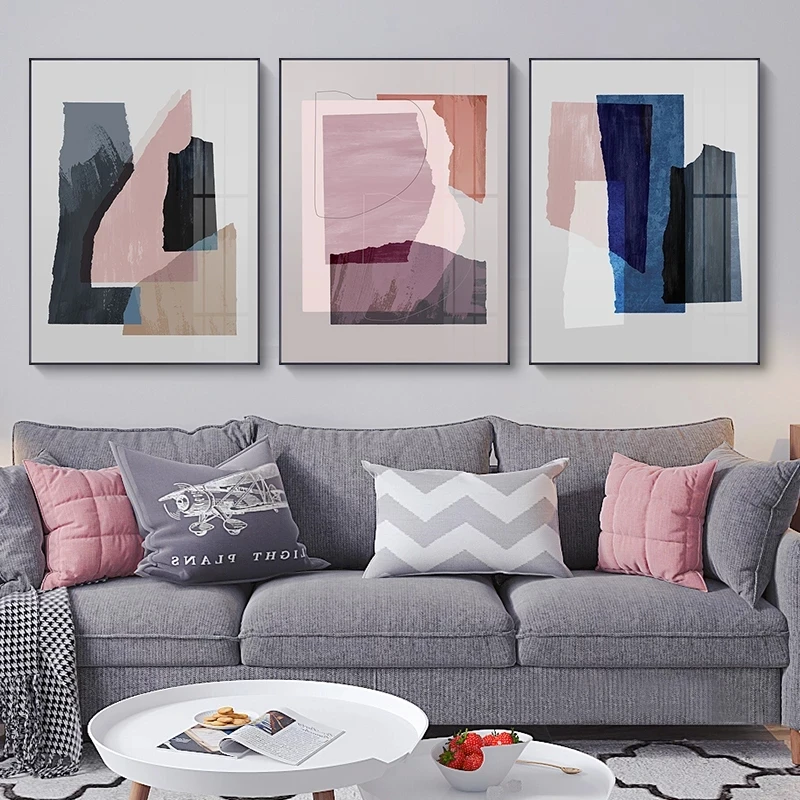 

Minimalist Abstract Phantom Overlay Painting Posters and Prints Unique Colours Wall Art Wall Pictures for Living Room Home Decor