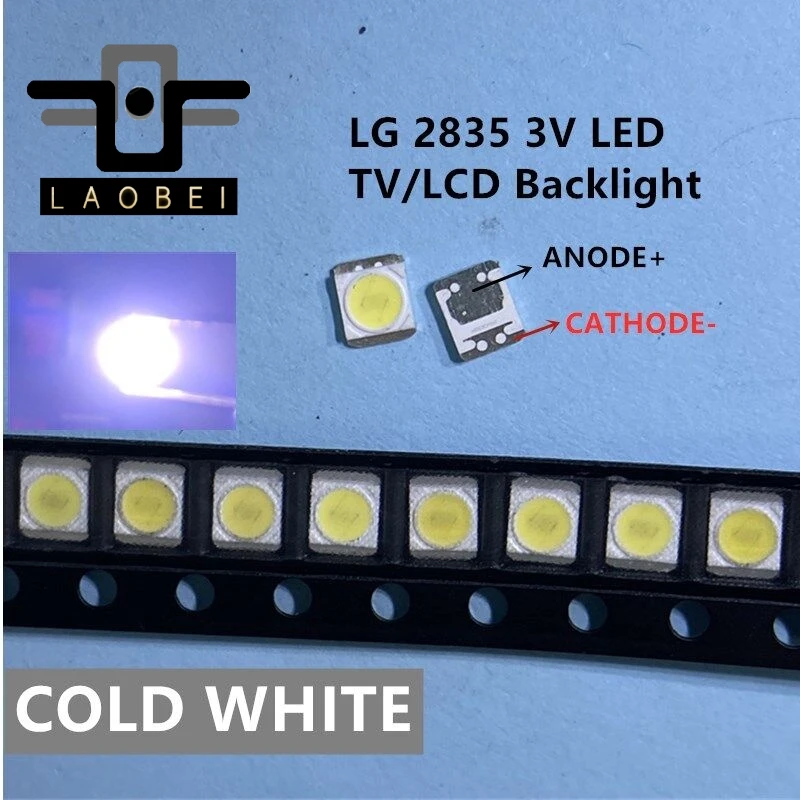 2000 шт./лот 3528 2835 SMD светодиодные ремонтные Бусины 1 Вт для LG холодный белый 100LM