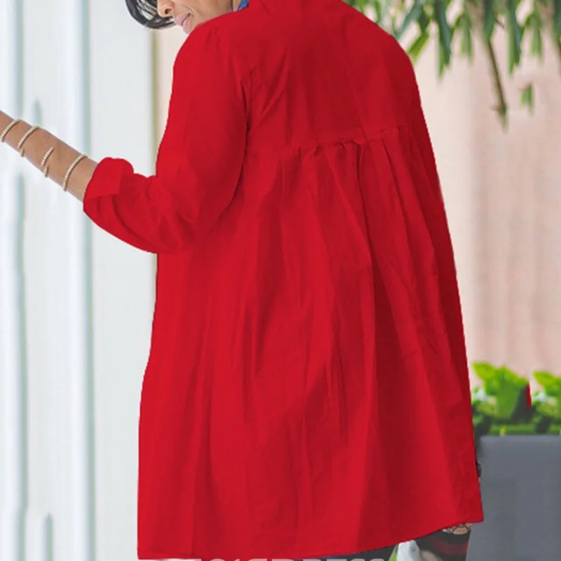 

Long Sleeve Blouse Shirts Women Yellow A Line Solid Pullovers Loose Fashion High Street Wear Elegant Tops 2021 New Arrivals