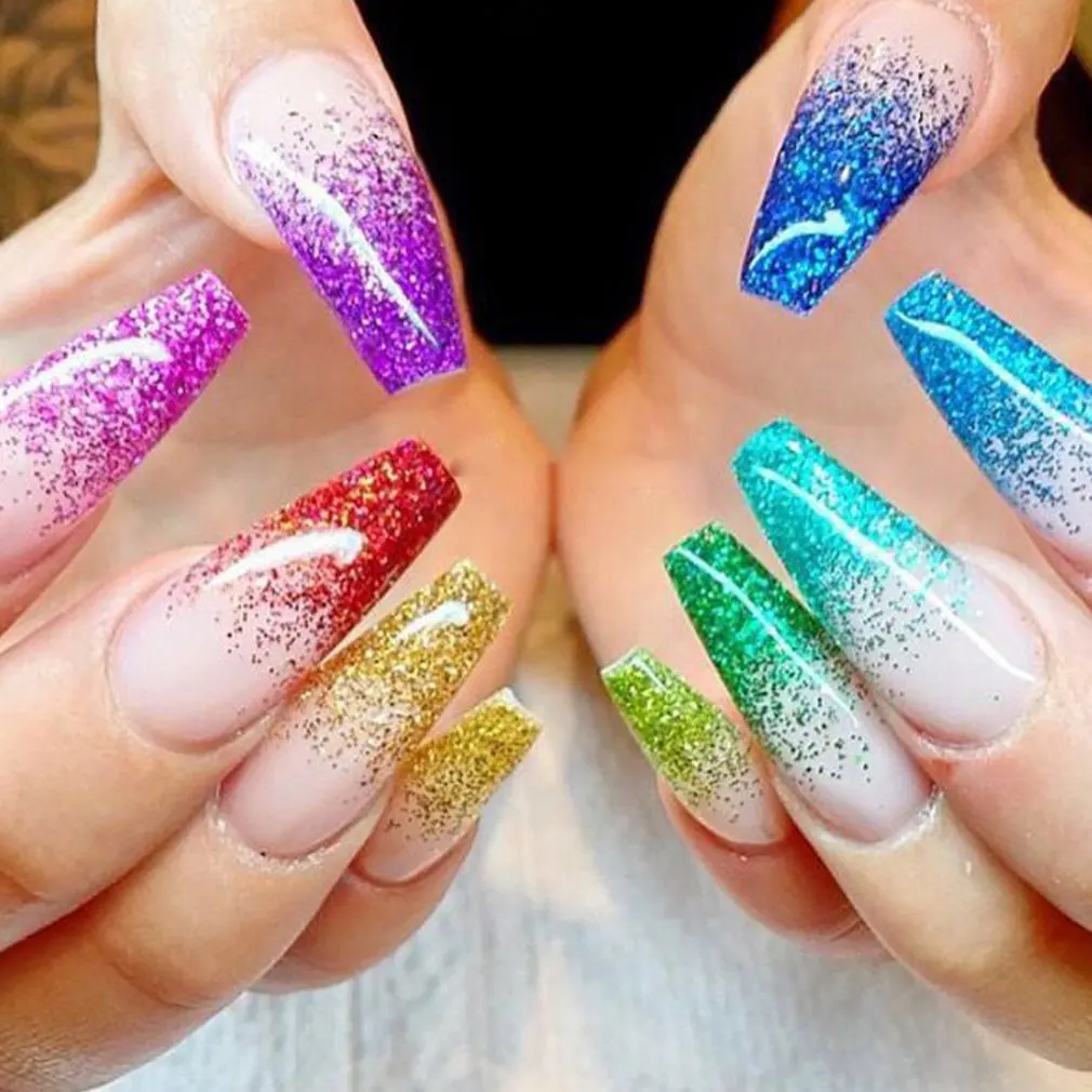 45Pcs / Set Mixed Design Nail Art Glitter Sparkly Beauty Decoration Powder Dust For Uv Gel Acrylic |