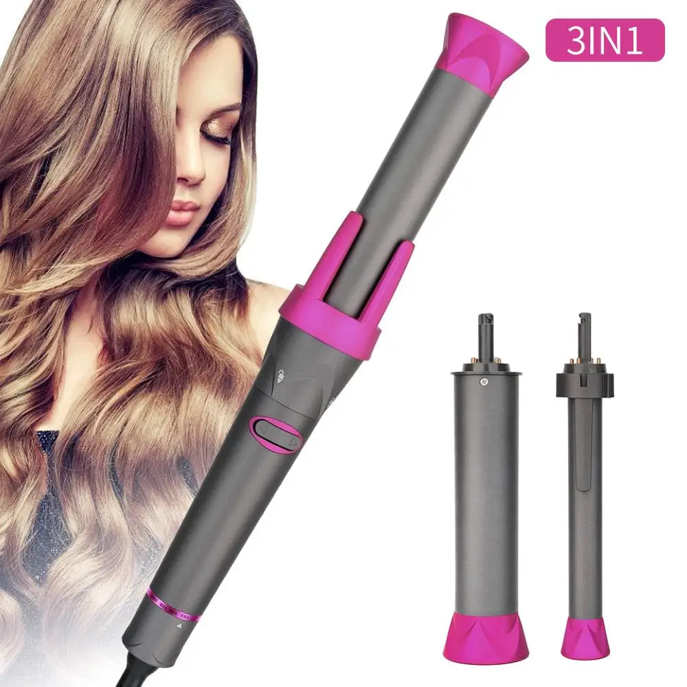 

3 IN 1 Automatic Curling Iron Interchangeable Rotating Hair Curler Ceramic Professional Hair Curlers Rollers Curl Irons Wand