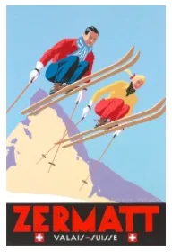 Катание на лыжах путешествия Les Alpes лыжный Агитационный Ретро винтажный крафт-плакат декоративный DIY настенный холст стикер постеры для украшения домашнего бара - Цвет: Бургундия