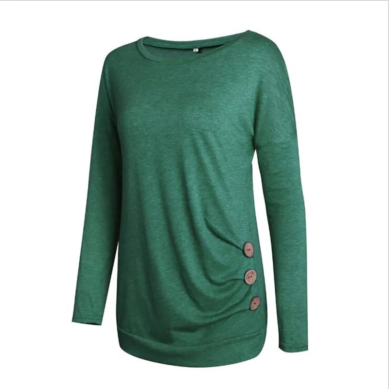 

Women's Casual Long Sleeve Round Neck Loose Tunic T-Shirt Tops