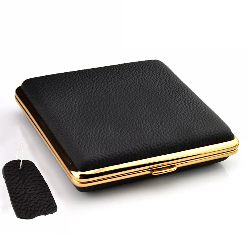 20 палочек чехол для сигареты кожаная коробка сигарет с узором Личи коричневый