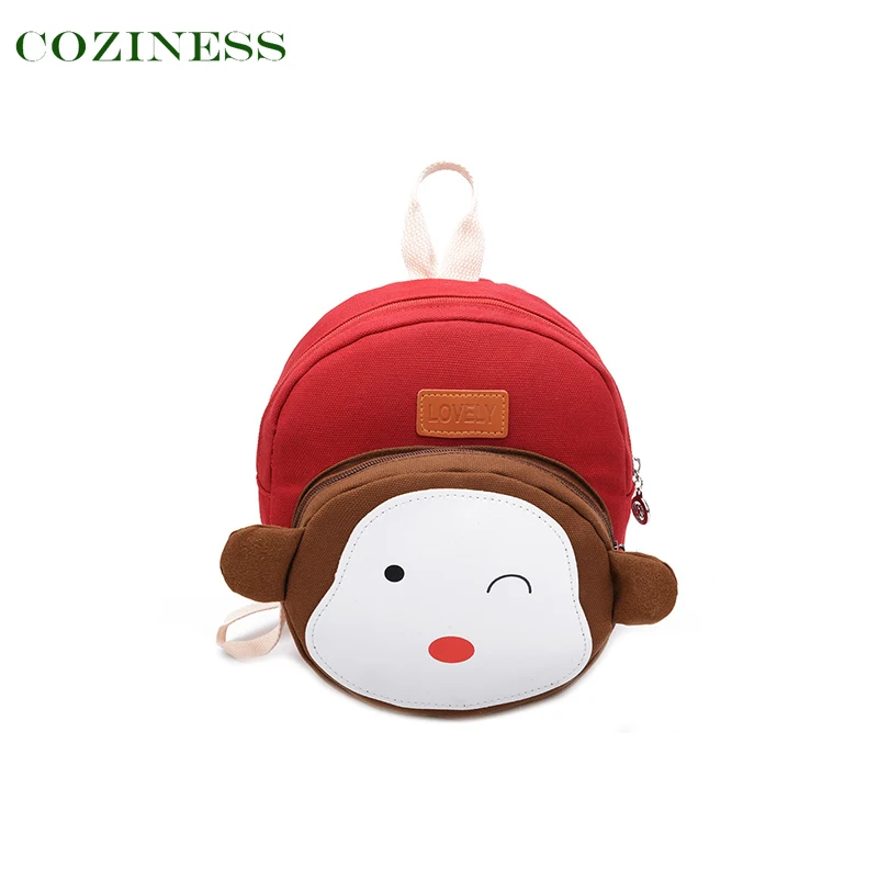 

COZINESS Детский рюкзак из хлопка с мультяшными обезьянами, легкая вместительная многофункциональная детская Выходная сумка унисекс, новинка, ...