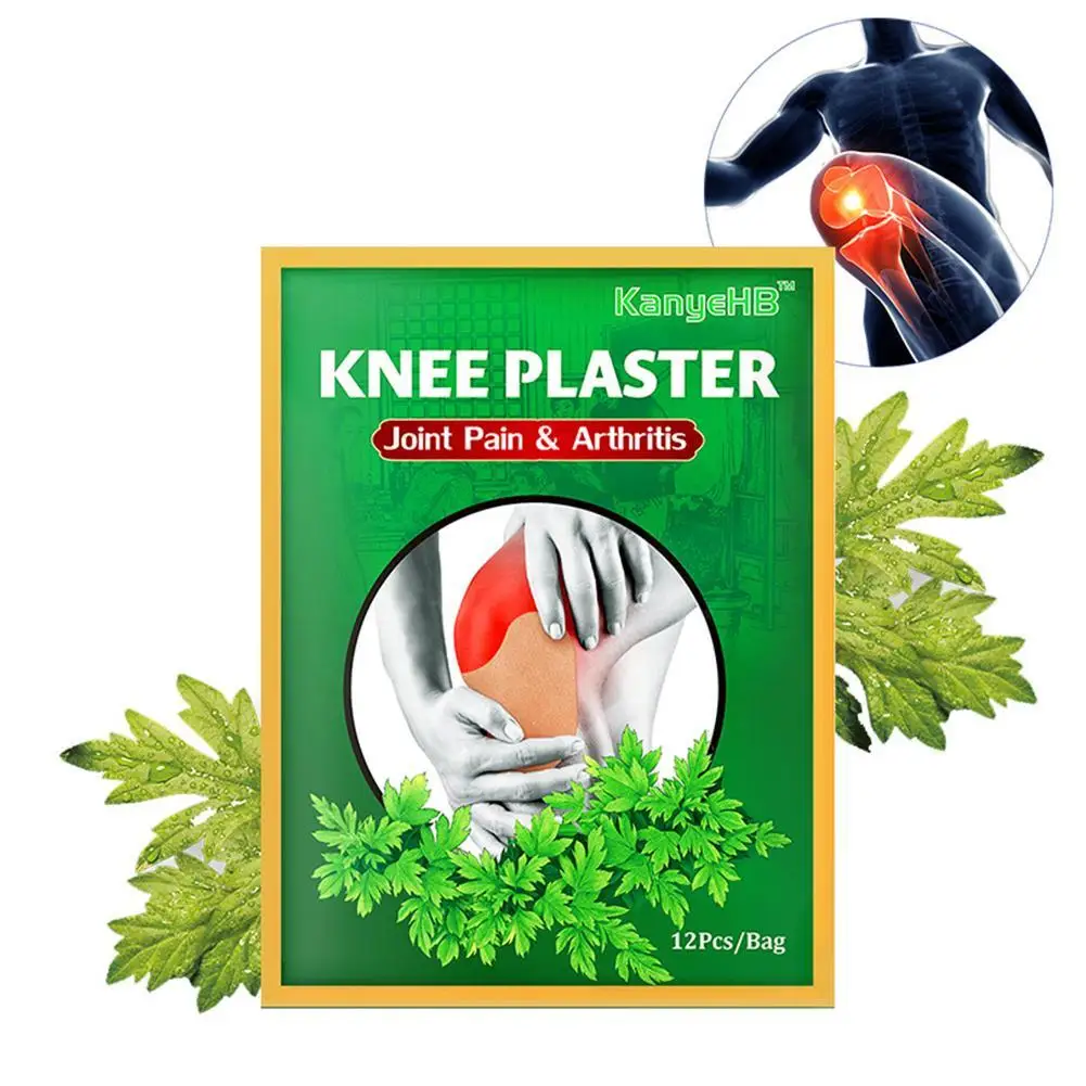 

12Pcs/Bag Knee Medical Plaster Wormwood Extract Joint Ache Pain Relieving Sticker Rheumatoid Arthritis Body Patch