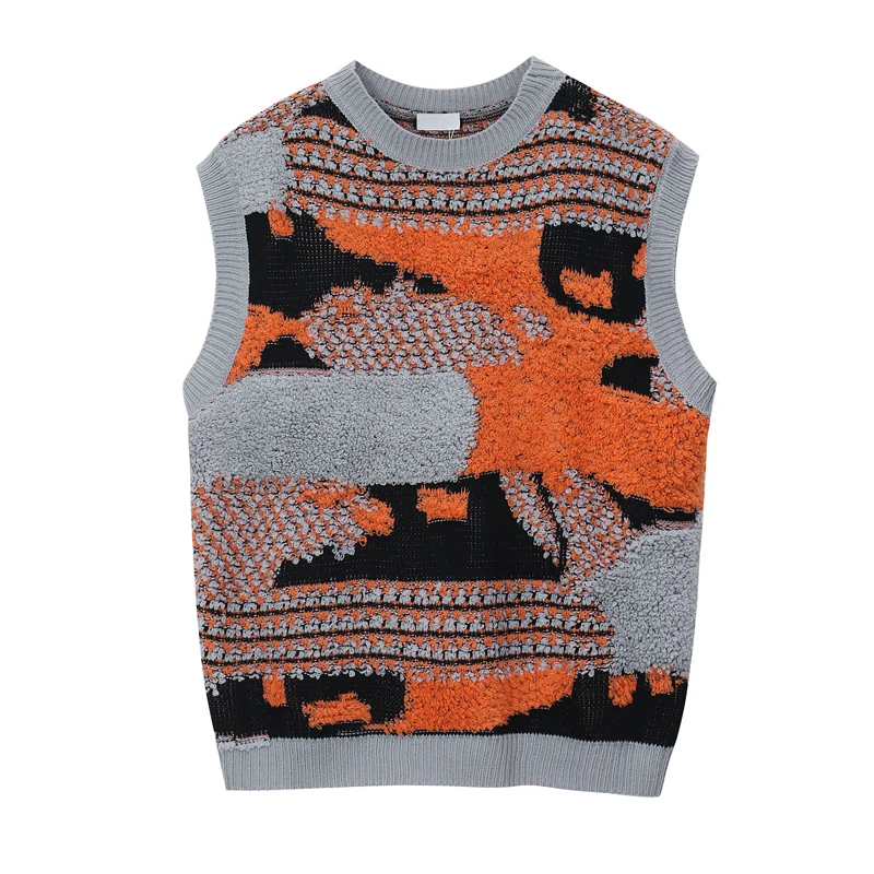 

Oversize Sweaters Vest 2021 Autumn New Round Neck Sleeveless Knitted Tank Tops Fashion Vintage Casual Female Y2K Chic Clothes
