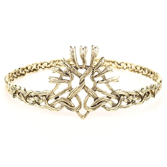 gold Винтажный ELROND CROWN эльф эльфийский венок Золотой Серебряный Tolkien костюм аксессуар LOTR для женщин и девочек аксессуары для волос на Рождество подарок - Окраска металла: gold