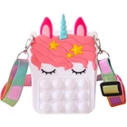 Модная популярная нажимная пузырчатая игрушка, мультяшный Единорог для девочек, кавайный кошелек, Детский кошелек, силиконовая игрушка с углублениями