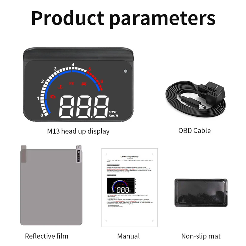Проектор на лобовое стекло автомобиля дисплей цифровые часы Предупреждение о