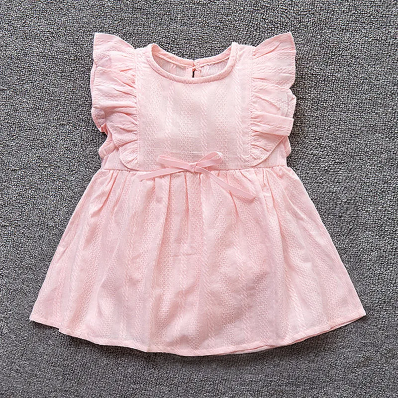 

Ruffles BowKnot Summer Cotton Mini Girls Dress Party Birthday Princess Newborn Baby Girl Clothes Dresses