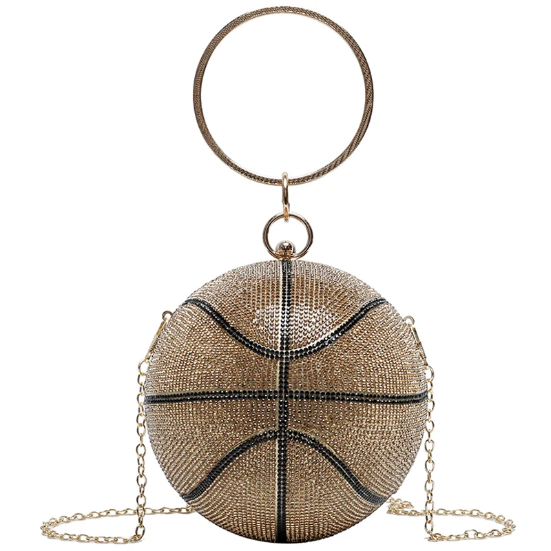 

Diamond Evening Bag Basketball Bag 2020 New Ball Purses For Teenagers Women Shoulder Bags Crossbody Chain Hand Bags