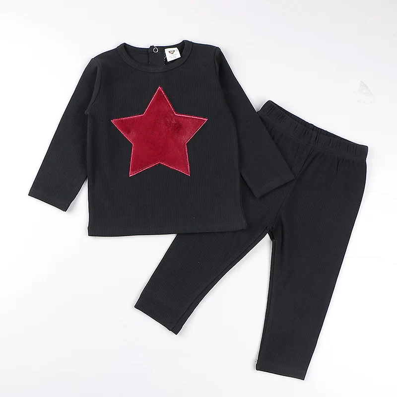 Детская одежда комплект из 2 предметов детская в рубчик для маленьких мальчиков