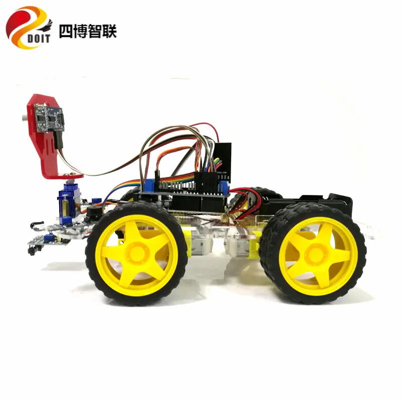 SZDOIT WI-FI Управление Смарт 4WD RC робот шасси автомобиля 2 способ отслеживания