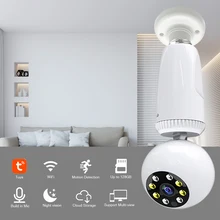Tuya 5MP Wifi Camera 360° Rotate Auto Tracking CCTV Panoramic 1080P IP Camera Bulb PTZ Baby Monitor Home Security Surveillance