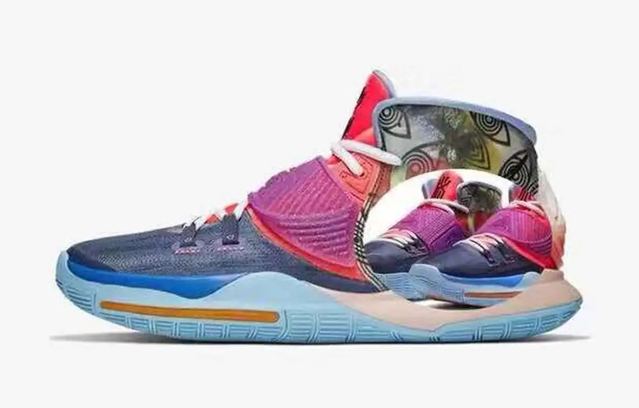 Новинка стильные мужские кроссовки Kyrie 6 баскетбольные спортивные синие желтые