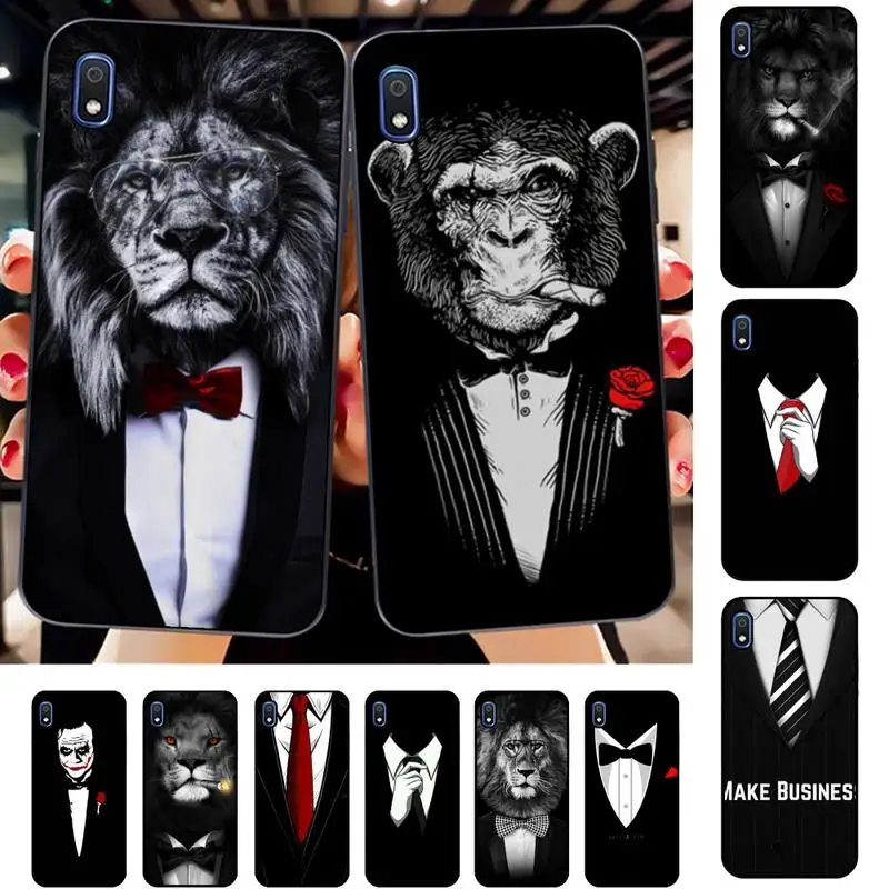 

FHNBLJ Man Suit Shirt Tie Phone Case for Samsung A30s 51 71 10 70 20 40 20s 31 10s A7 A8 2018