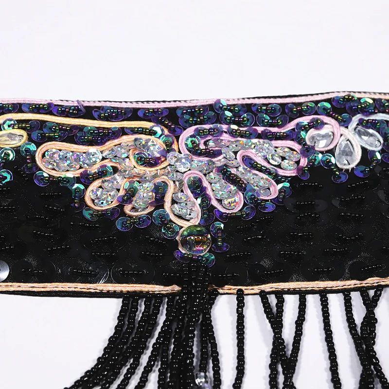 Extraodinary восточные Стиль одежда костюм из 2 предметов бисера бюстгальтер ремень