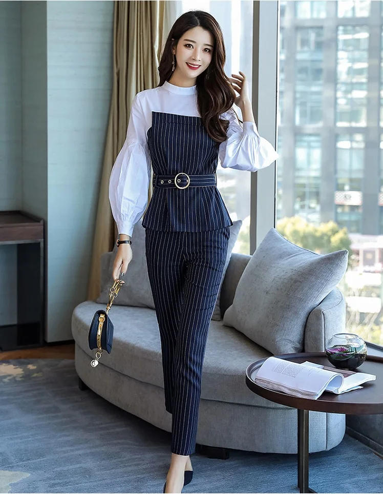 

Spring and autumn new petite women's fashion trendy suit temperament lady small fragrance two-piece fashion suit women