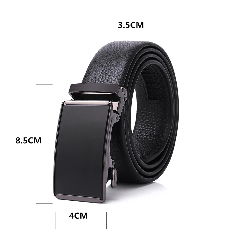 Высококачественный мужской ремень из воловьей кожи с автоматической пряжкой