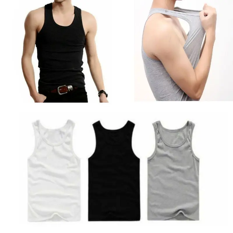 Летняя мужская футболка без рукавов Стрингер майка повседневная спортивная