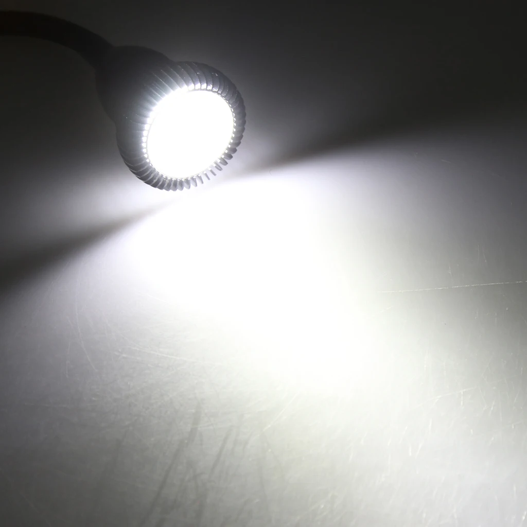 

2pieces 12V 3W LED Flexible Gooseneck Reading Chart/map Light For Boat Black