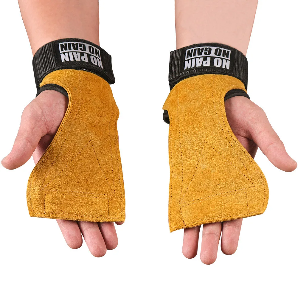 перчатки для спортзала Кожаные гимнастические ручки противоскользящие кроссфит турника занятий тяжелой