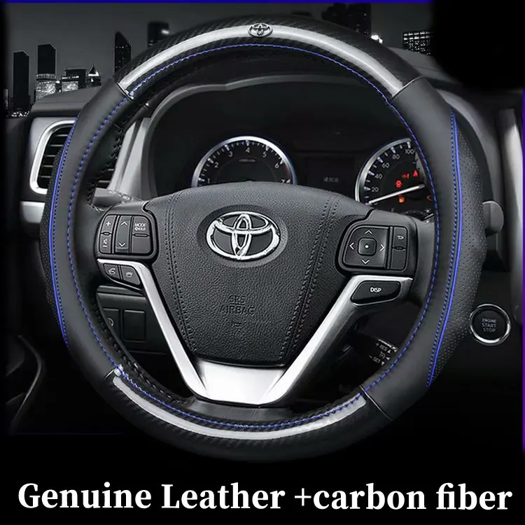 Чехлы на руль из натуральной кожи для Toyota Innova Noah Prius Land Cruiser Prado Sienna Rush Alphard