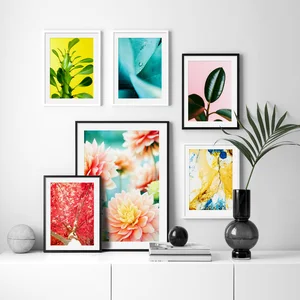 Wall Art Canvas Painting Green Plant Rubber Leaf Flower Nordic Posters And Prints Landscape Wall Pictures For Living Room Decor
