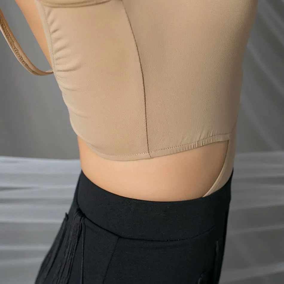 Платье для латиноамериканских танцев Женский Топ в полоску с открытыми плечами