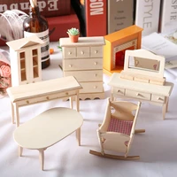 112 dollhouse wooden miniature furniture table chair model dollhouse toys for children doll house accessories new