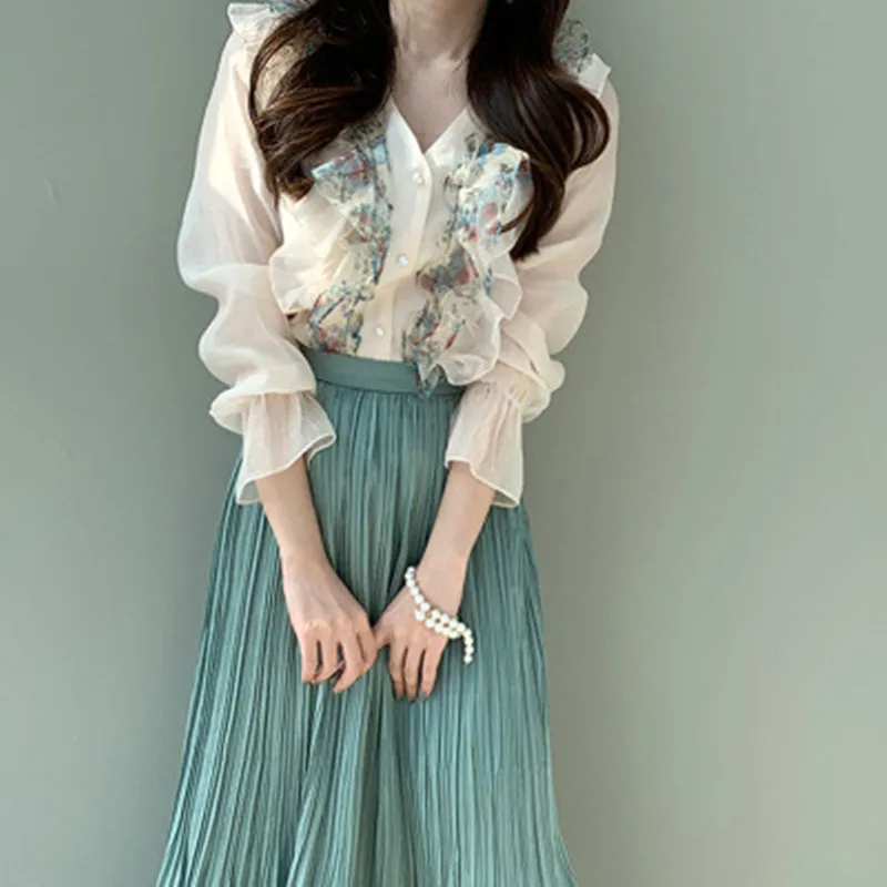Blusa xлопковое платье без рукавов из полиэстера с v-образным вырезом в Корейском