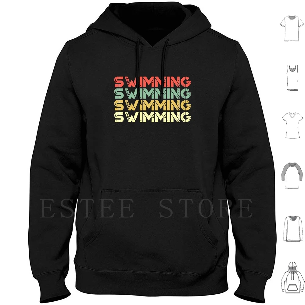 

Vintage Swimming-Retro Swimming Hoodie Long Sleeve Swimming Swimming Lover Swimming Swimming Swimming Swimming Swimming
