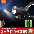 Новейший светодиодный налобный фонарь XHP120 COB, мощный перезаряжаемый usb головной фонарик, фонарь 18650, охотничий портативный светодиодный фонарь XHP90