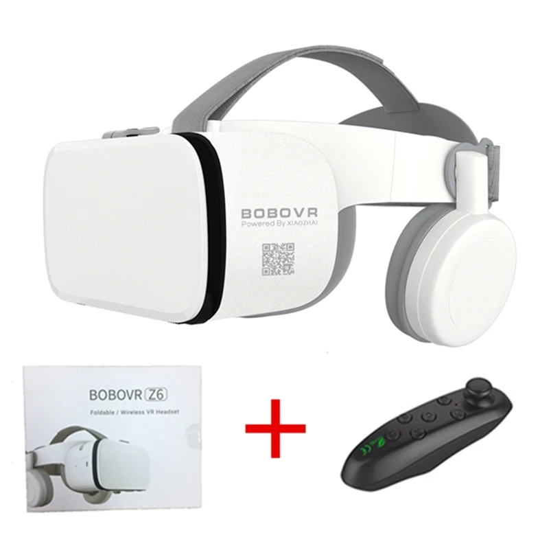 Bobovr Z6 vr шлем-каска очки 3D картон с контроллером VR гарнитура для телефона умные очки люнет картон - Цвет: Bundle 2