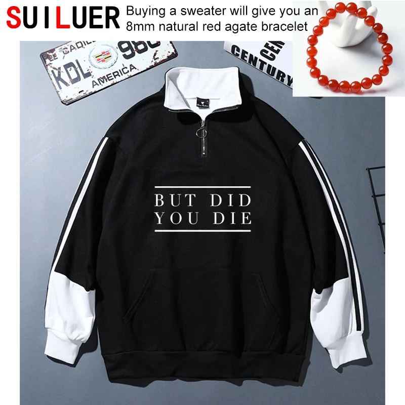 

But did you die Women 100% Cotton Casual Funny Sweatshirts For Lady Sports Hoodies Hipster Running Oversize Pullovers SL-467