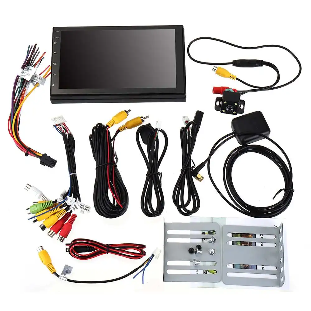 7 дюймов Автомобильный стерео радио MP5 плеер Android 8 0 2.5D Экран 1 + 16G GPS навигации WI FI