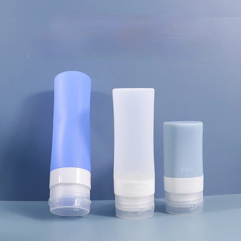 

38+60+80ML Cylindrical Silicone Bottles for Travel Bottling Sets Portable Foam Hand Washing Bottle Shampoo Cosmetic Press Bottle